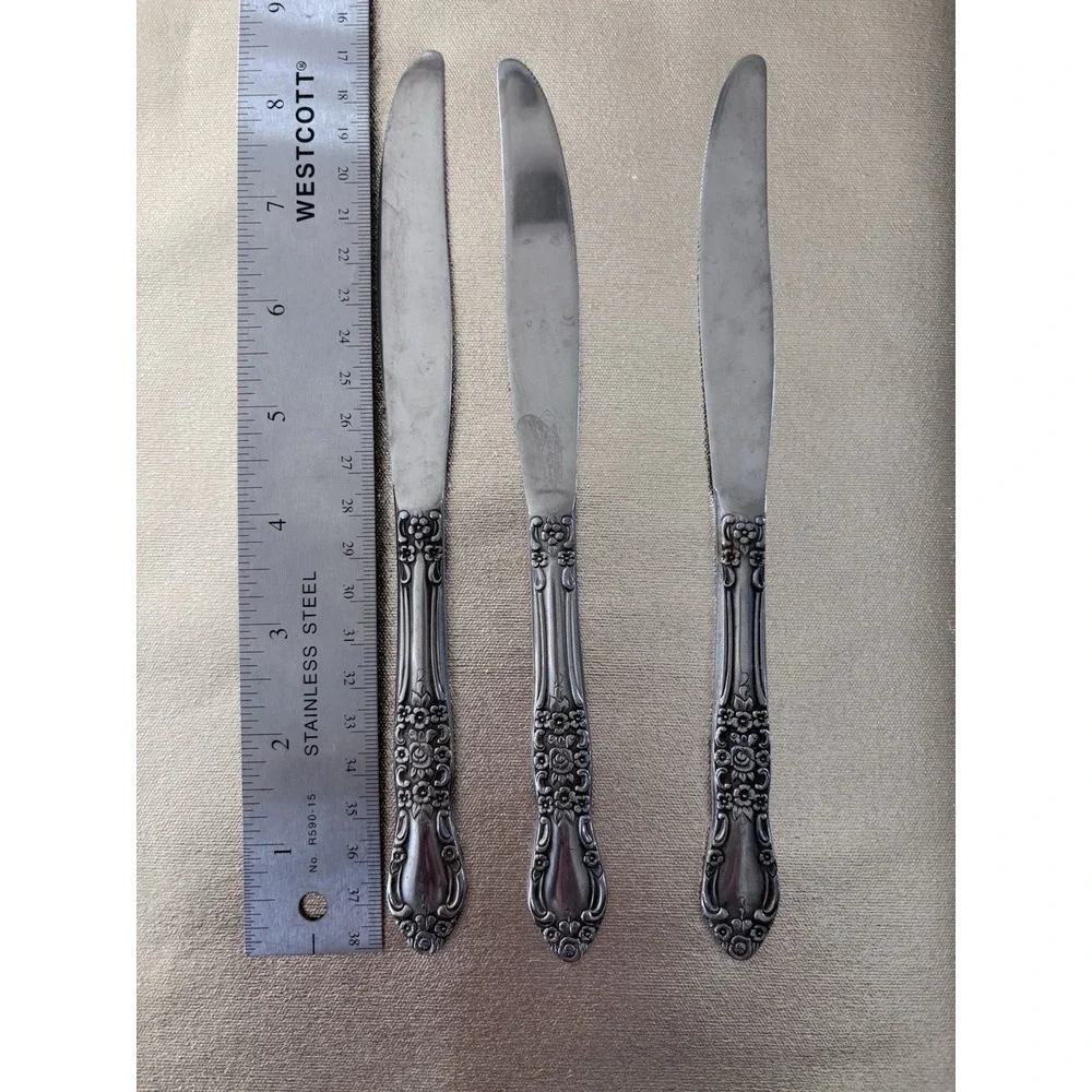 Sango Flatware Modern Solid Knife, Three Pieces By Sango Stainless Dinner Knives
